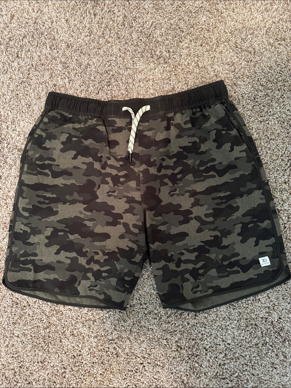 7 Diamonds Mens Camo Athletic Shorts